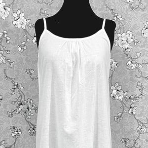 Victorian 100% Cotton Nightgown | Sleeveless Strap Dress with Lace Trim | SoieRose SR1169 | Cottagecore Sleepwear