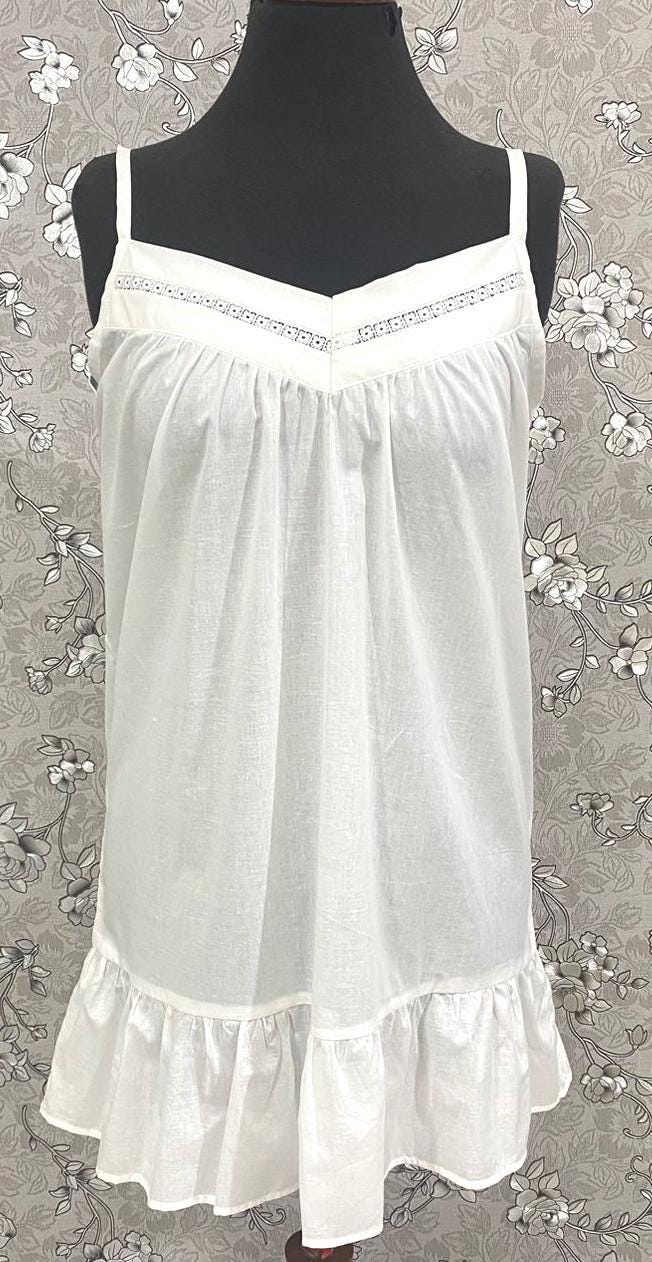 SoieRose Ruffled Hem V-Nick Victorian 100% Cotton Nightgown – SR-1158