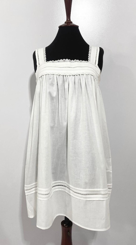 SoieRose 100% Cotton Strappy Victorian Nightgown - SR-1012