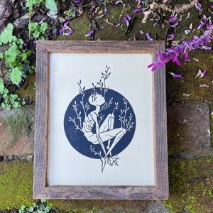 Float linocut print