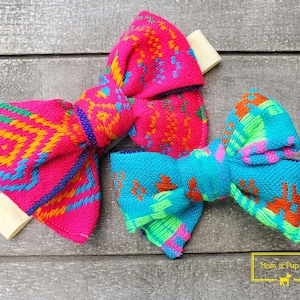 Dog Headbands and Clip on Bows - Dog bow band, bowtie, cat pet headband, dog bow hair clip, dog party, fashion for dogs, Mexican bow, boho