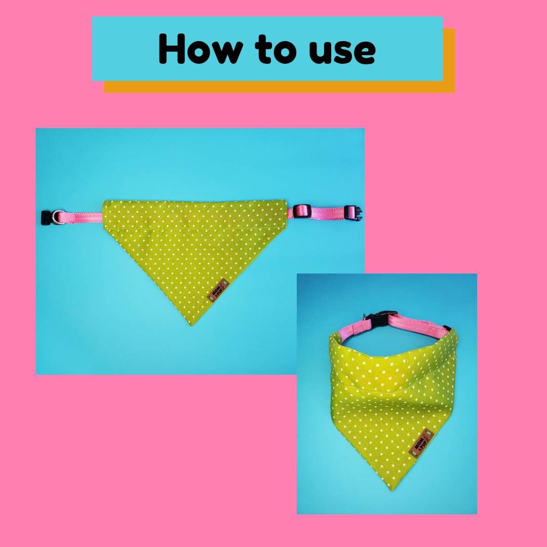 Over the Collar Dog Bandana and Scrunchie Set Dog Bandana Etsy