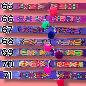STORT mexikanskt hundhalsband - Läderhundhalsband, Tribal Hunddollar, Mexikanskt hundhalsband, Aztekiskt hundhalsband, Boho hundhalsband, Boho hund bild 14
