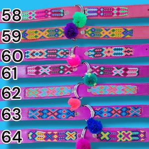 STORT mexikanskt hundhalsband - Läderhundhalsband, Tribal Hunddollar, Mexikanskt hundhalsband, Aztekiskt hundhalsband, Boho hundhalsband, Boho hund bild 13