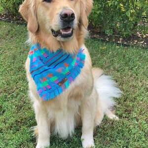 Spring Dog Bandana Boy Dog bandana, Boho Dog Bandana, Puppy Bandana, Tie On Dog Bandana, Girl Dog Bandana, Cat Bandana, Boy Dog Scarf image 5