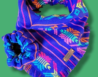Bandana azteca para perro: bandana bohemia para perro, bandana adorable para cachorro, bandana otoñal para perro, bandanas mexicanas para perro, bandana deshilachada para perro, ropa mexicana para perro