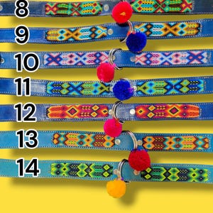 STORT mexikanskt hundhalsband - Läderhundhalsband, Tribal Hunddollar, Mexikanskt hundhalsband, Aztekiskt hundhalsband, Boho hundhalsband, Boho hund bild 6