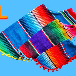 Mexican Dog Sarape - Mexican Dog, Dog Serape, Dog Cape, Cinco de Mayo Outfit, Cinco de Mayo Party, Dog Costume, Boho Dog Clothes, LARGE SIZE