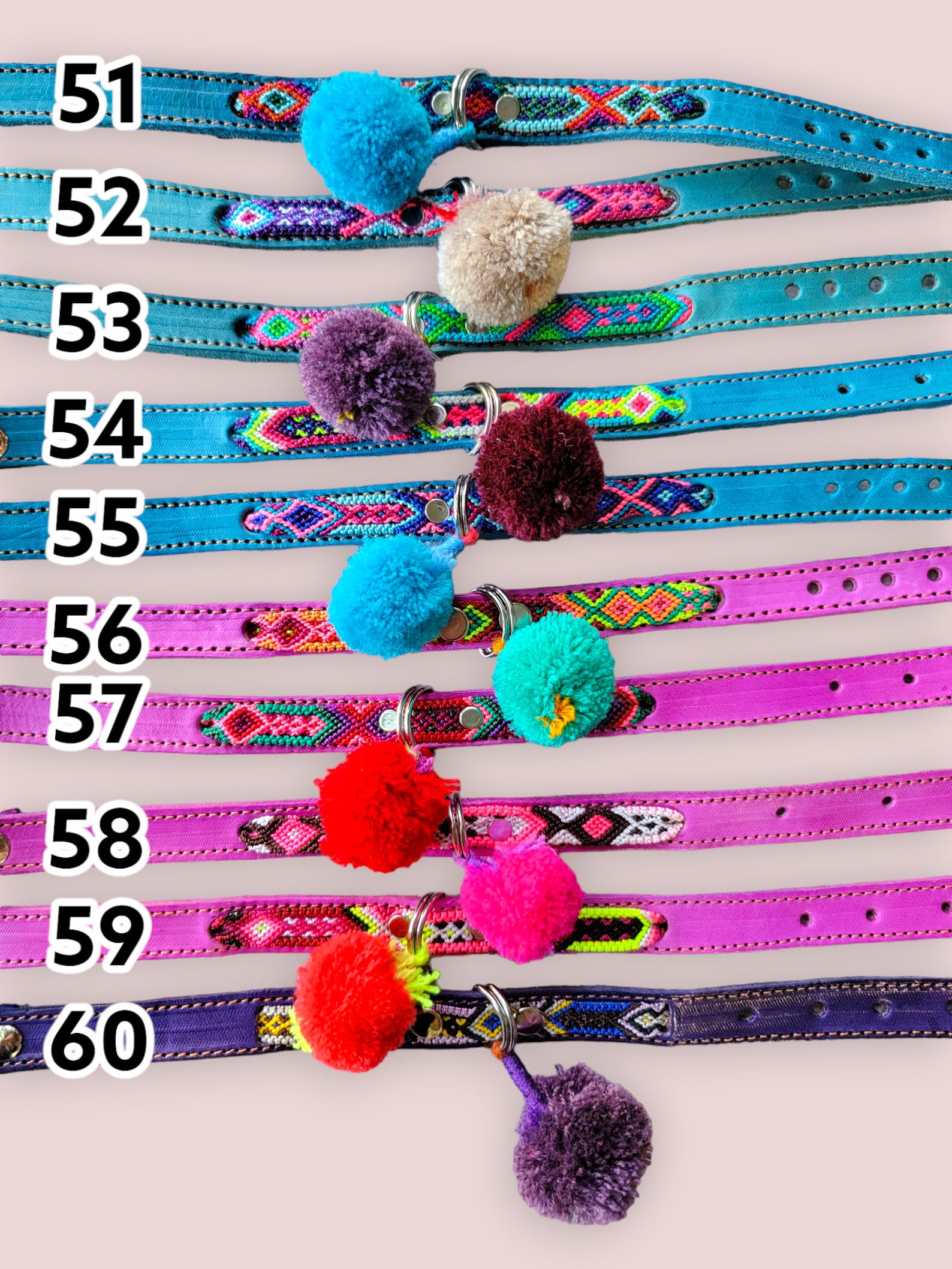 SMALL Mexican Pet Collar Leather Dog Collar Tribal Dog Etsy