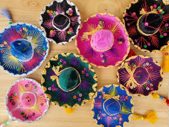 Set Di 5 Mini Cappelli Charro Messicani, Bomboniere Per Feste