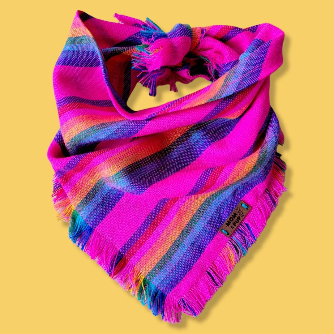 Rainbow Dog Bandana Boy Dog Bandana, Girl Dog Bandana, Puppy Bandana, Tie on Bandana, Pride