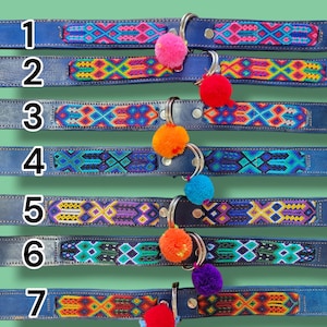 STORT mexikanskt hundhalsband - Läderhundhalsband, Tribal Hunddollar, Mexikanskt hundhalsband, Aztekiskt hundhalsband, Boho hundhalsband, Boho hund bild 5