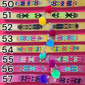 STORT mexikanskt hundhalsband - Läderhundhalsband, Tribal Hunddollar, Mexikanskt hundhalsband, Aztekiskt hundhalsband, Boho hundhalsband, Boho hund bild 12