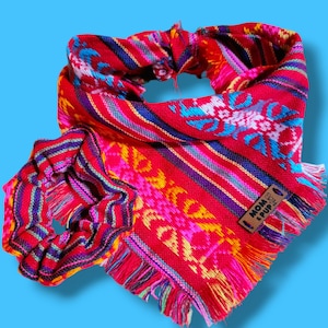 Aztec Dog Bandana - Boho Dog Bandana, Cute Puppy Bandana, Summer Dog Bandana, Mexican Dog Bandana, Frayed Dog Bandana, Mexican Dog Clothing