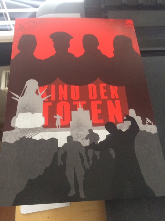 Call Of Duty Zombies Kino Der Toten Poster Print Nazi Etsy