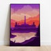 Oblivion Dusk Poster Print, Skyrim, The Elder Scrolls, Video Game Poster, Video Game Art, Gaming Gift, Minimalist, Landscape, A4, A3