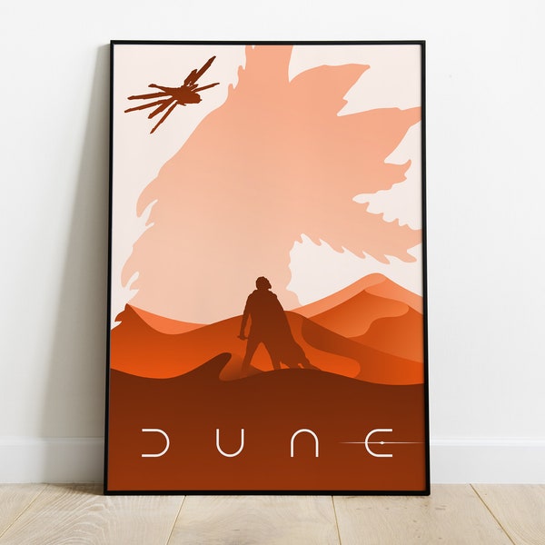 Dune Poster Print, Movie Poster, Film Art, Gift, Anime, Minimalist, A4, A3