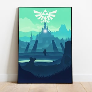 The Legend of Zelda Poster Print, Breath of the Wild, Video Game Poster Art, Nintendo, Gaming Gift, Minimalist, A4, A3