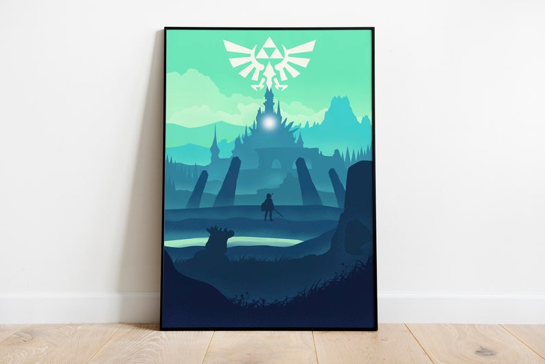 The Legend of Zelda Poster Print, Breath of the Wild, Video Game Poster Art, Nintendo, Gaming Gift, Minimalist, A4, A3 