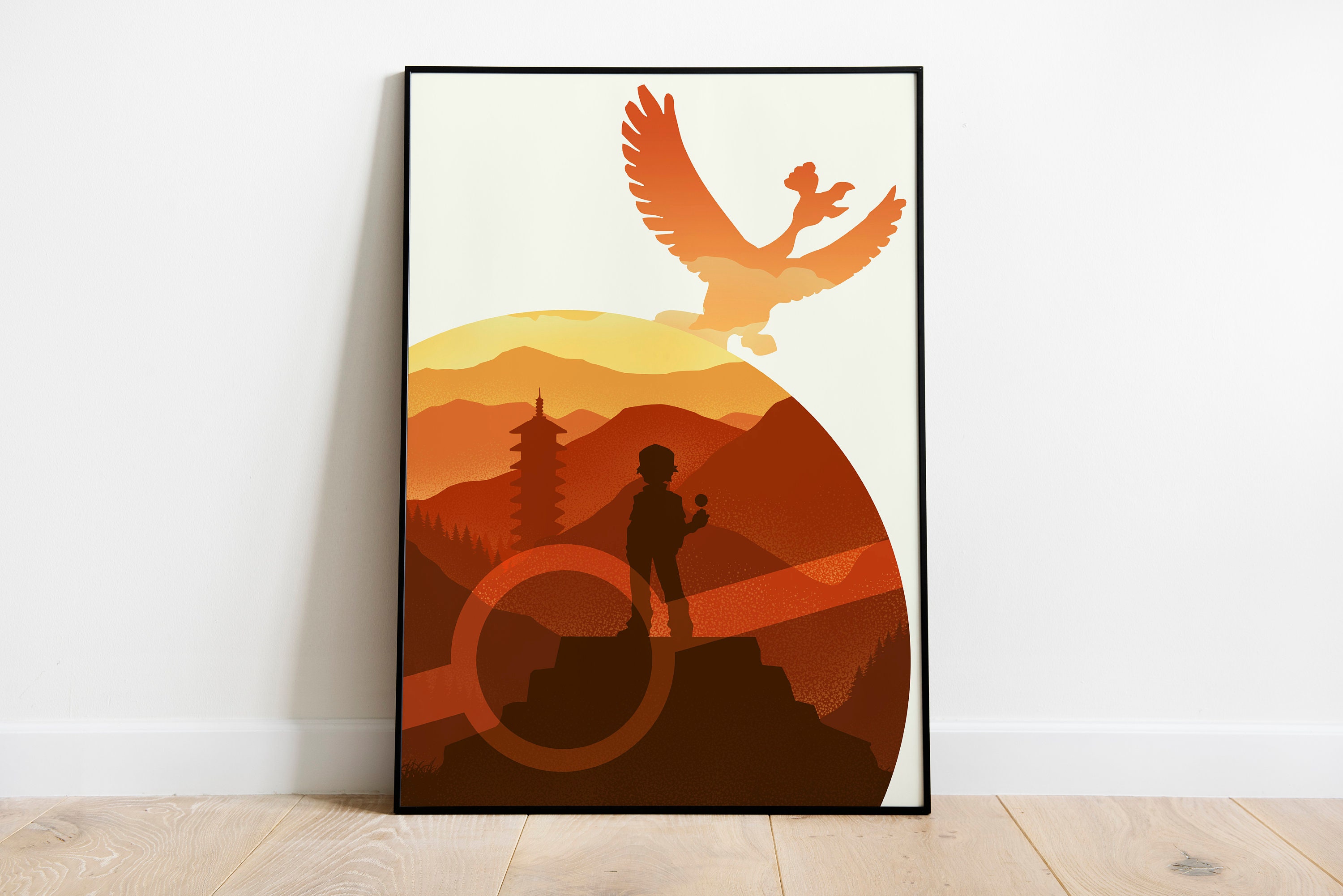 Pokemon Heart Gold Poster Print Ho-oh Video Game Poster