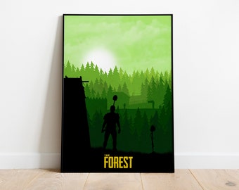 The Forest Game Alternative Poster Print, Video Game Poster, Video Game Art, Gaming Gift, Minimalist, For Him, For Her, A4. A3
