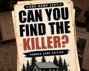 Nog één naam over: Zomerkampeditie – Kun jij de moordenaar vinden? Een puzzelspel voor volwassenen waarin je namen elimineert.