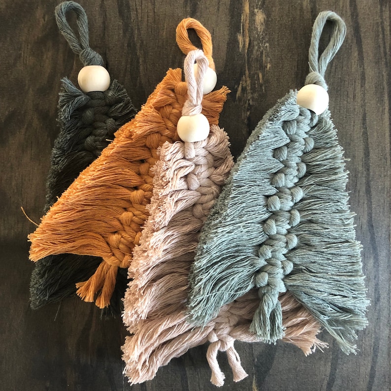 Macrame Christmas Tree Ornament | Etsy