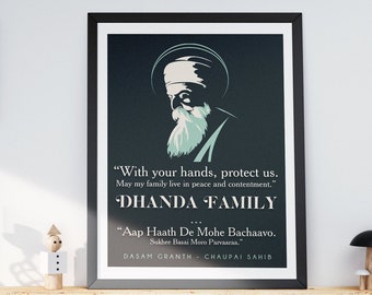 Family Blessing SIKH - DIGITAL DOWNLOAD - Personalised