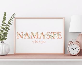 Namaste Floral Poster