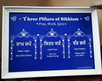 Pray, Work, Give- Pillars of Sikhism poster