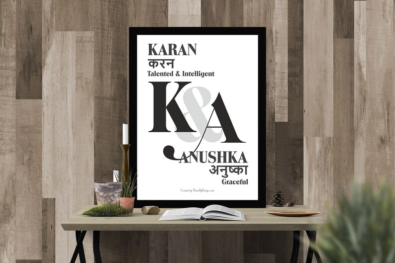 Hindi Two Name Poster Bespoke
