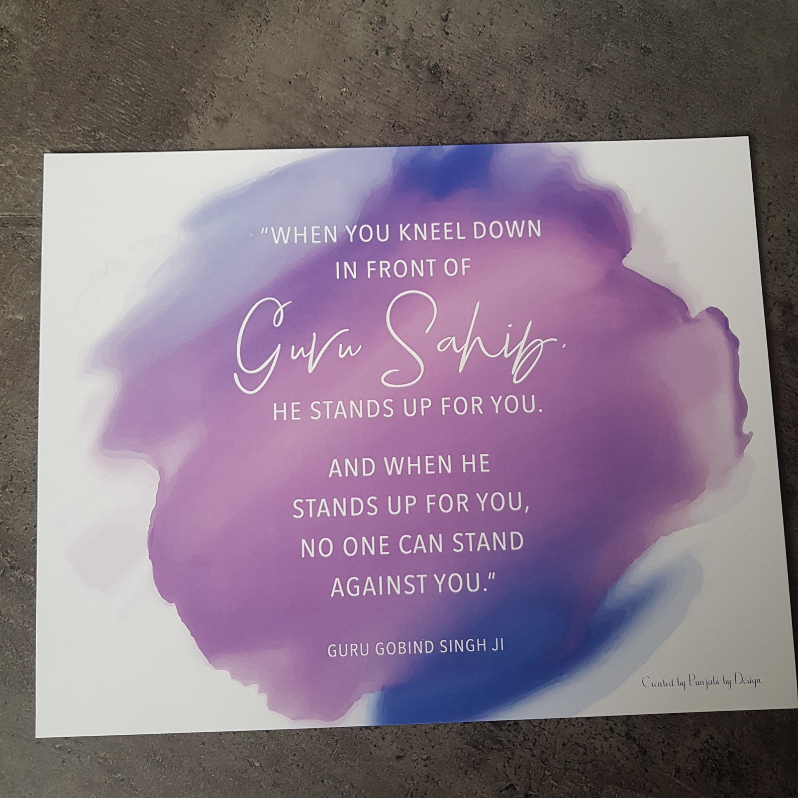 SIKH Quote When You Kneel Down in Front of Guru Sahib - Etsy UK