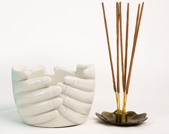 Praying Hands Decorative Bowl | Incense Holder | Multi Purpose Use | Candle Holder