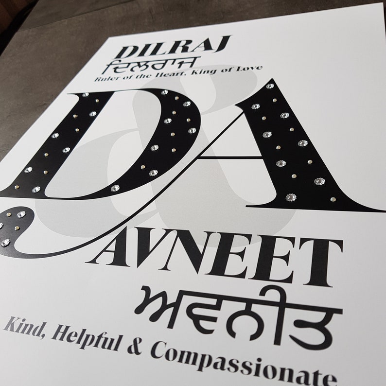 Hindi Two Name Poster Bespoke