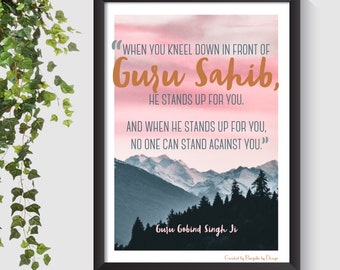 When You Kneel Down Poster – Inspiring Quote