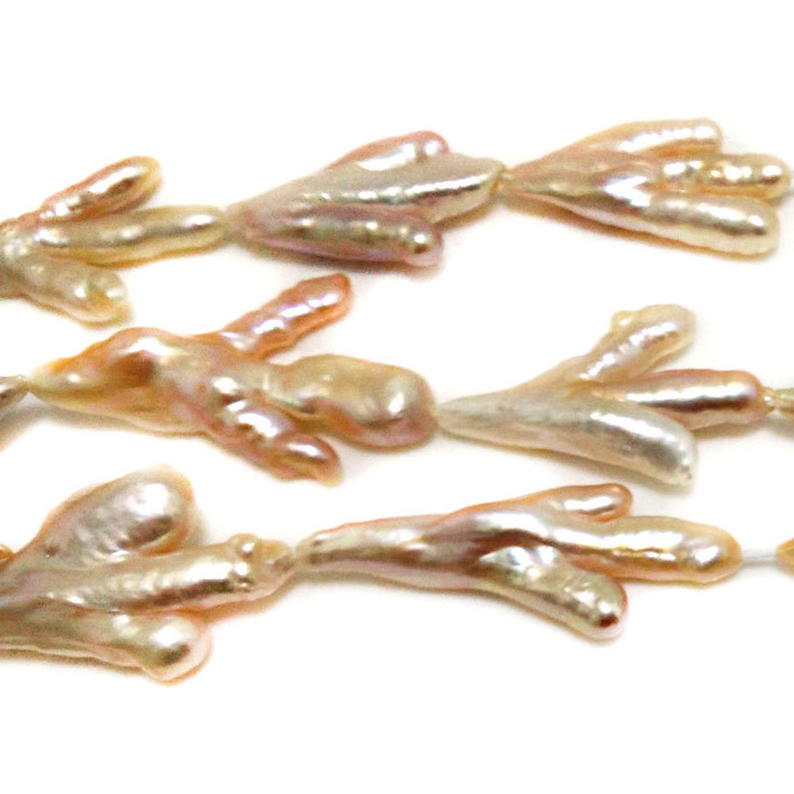 16 Inches 4050mm Natural Fresh Water Claw Shaped Biwa Pearl Etsy