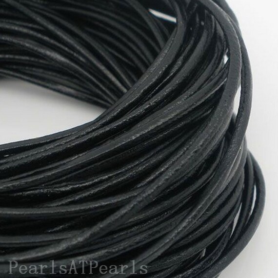 1 Roll 10M Real Leather Thread Cord Jewelry Beading Necklace 1x1mm Grotto Blue 