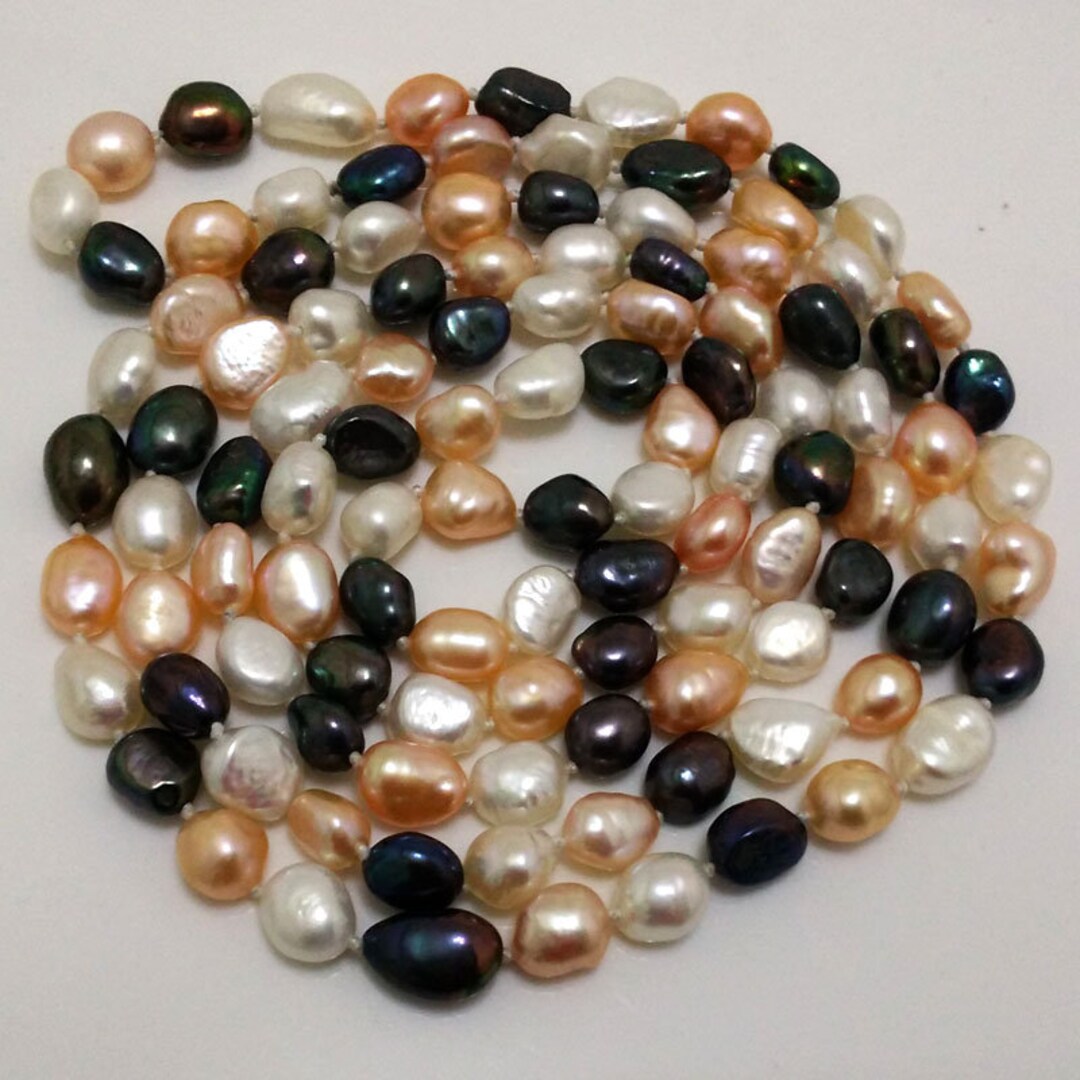 48 Inches 10-11mm Multicolor Natural Baroque Pearl Sweater - Etsy