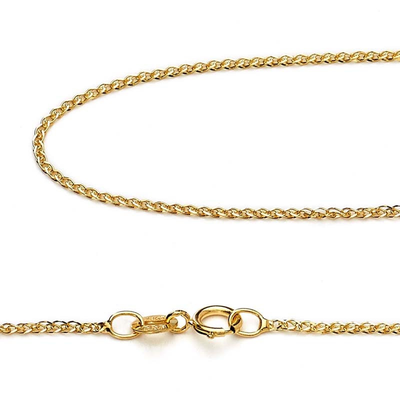 14K Gold Chain Necklace Solid Gold Pendant Chain 16/18/20 Etsy