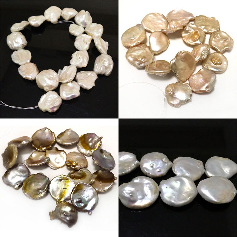16 Inches 2025mm Natural Flat Baroque Keshi Pearl Loose Etsy