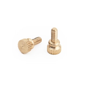 Brass Thumb Screw For Side-Mount Canopy Crossbar Bracket - DIY Lighting Lamp Parts - Pendant Light Fixture Components - Two Per Pack