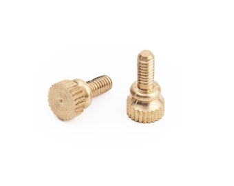 Brass Thumb Screw For Side-Mount Canopy Crossbar Bracket - DIY Lighting Lamp Parts - Pendant Light Fixture Components - Two Per Pack