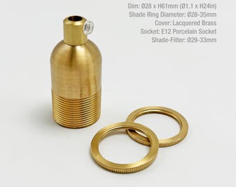 Messing E12 Glühbirne Gewindefassung - UNO Shade-Ready Lampenfassung für DIY Beleuchtungslampen Projekte