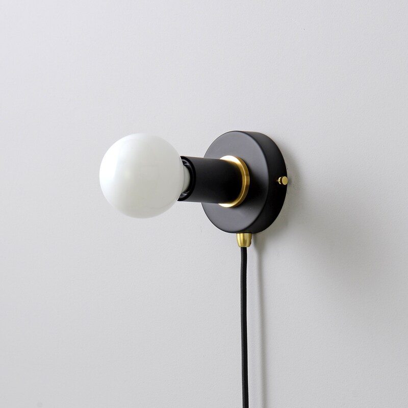 Black Plug In Wall Sconce Light With Brushed Brass Ring Flush Mount Lamp Fixture Mid Century Modern Edison Bulb Lighting Odista Com - Flush Mount Wall Sconce Plug In Black Plug In Wall Sconce Light With Brushed Brass Ring Flush Mount Lamp Fixture Mid Century Modern Edison Bulb Lighting Odista Com - Flush Mount Wall Sconce Plug In