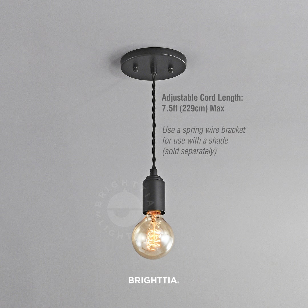 Mattschwarzer hangender Anhanger Deckenleuchte Moderne minimalistische beleuchtete Edison Gluhbirnen Beleuchtung aus der Mitte des Jahrhunderts STEP