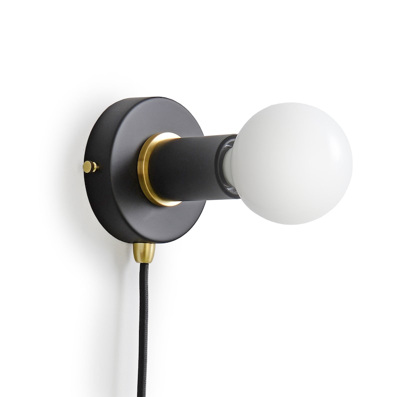 black and gold plug in wall lights black and gold plug in wall lights