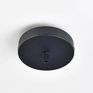1-Port Black 4.7in Ceiling Canopy With Nylon Cord Grip - Plug-In Pendant To Hardwire Light Fixture Conversion Kit - DIY Lighting Lamp Parts