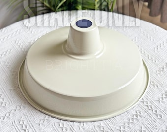 Ivory Classic Cap Lamp Shade - 14in (360mm) Off-White Metal Shade for Industrial Pendant Lights