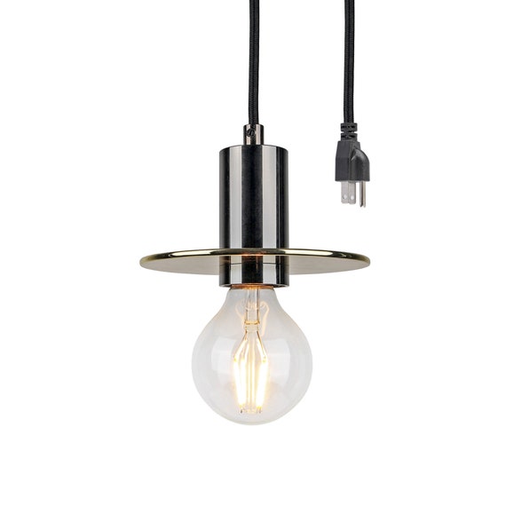 Hanging Modern Chandelier 16FT White Fabric Cord with in-Line Switch Rose Gold Finish Can Be Used as Table Lamp BRIGHTTIA Plug-in Swag Industrial Pendant Light with Diamond Wire Cage Shade