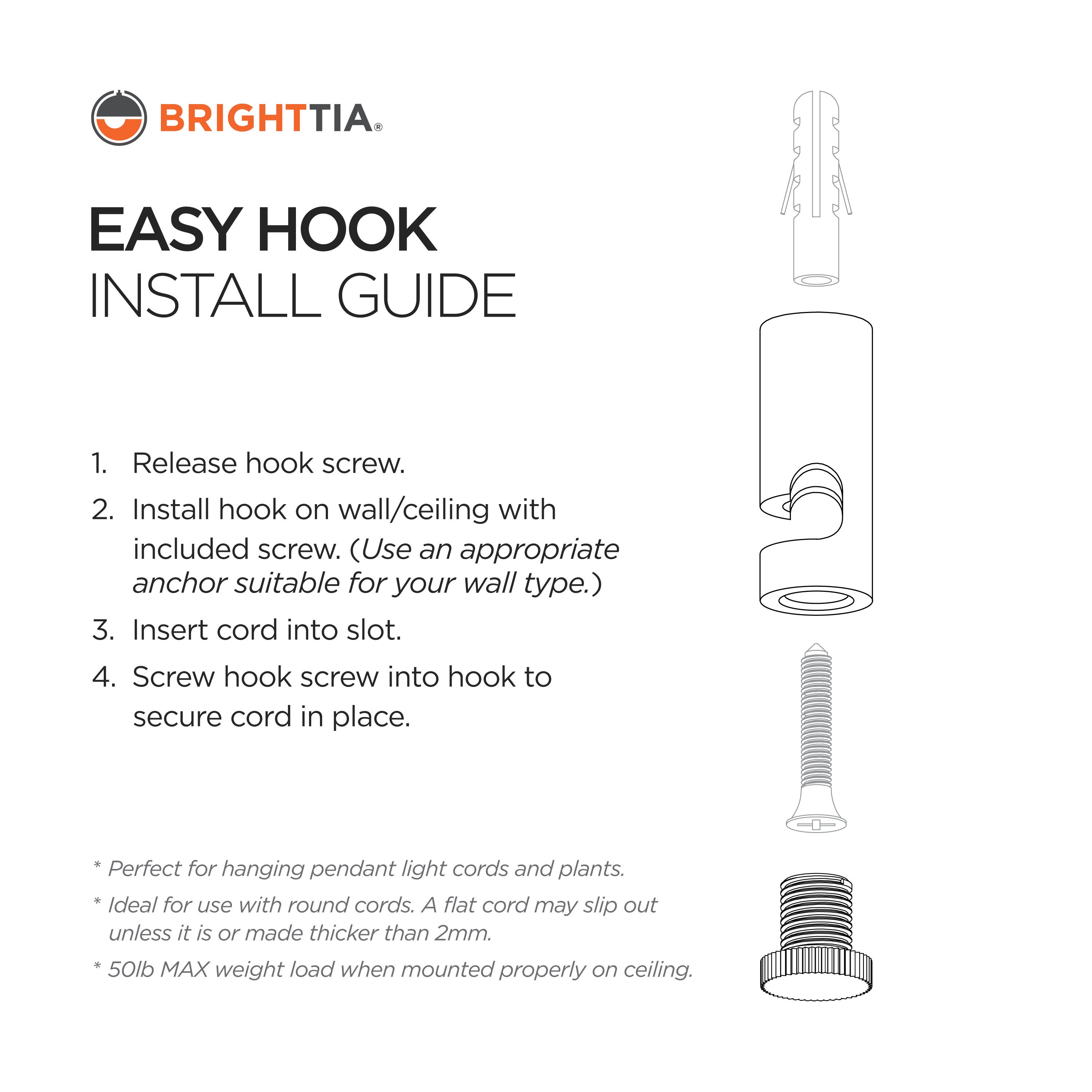 Swag Hook for Chandelier and Pendant Light Cord Management Etsy Canada